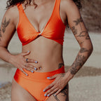 Swim Crop Tank || Tequila Sunrise