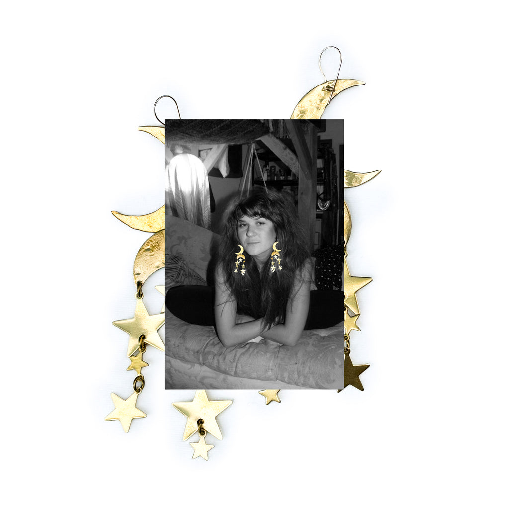 Brass Stars & Moons Earrings