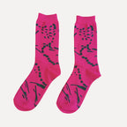Crew Socks || Drape || Fuchsia & Dark Green