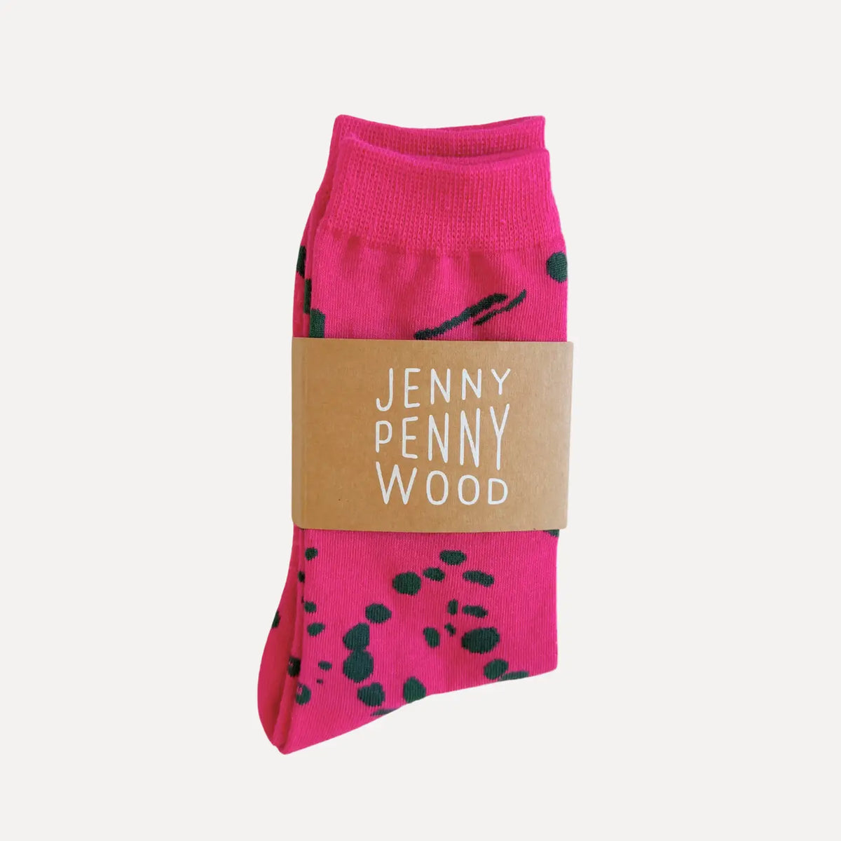 Crew Socks || Drape || Fuchsia & Dark Green