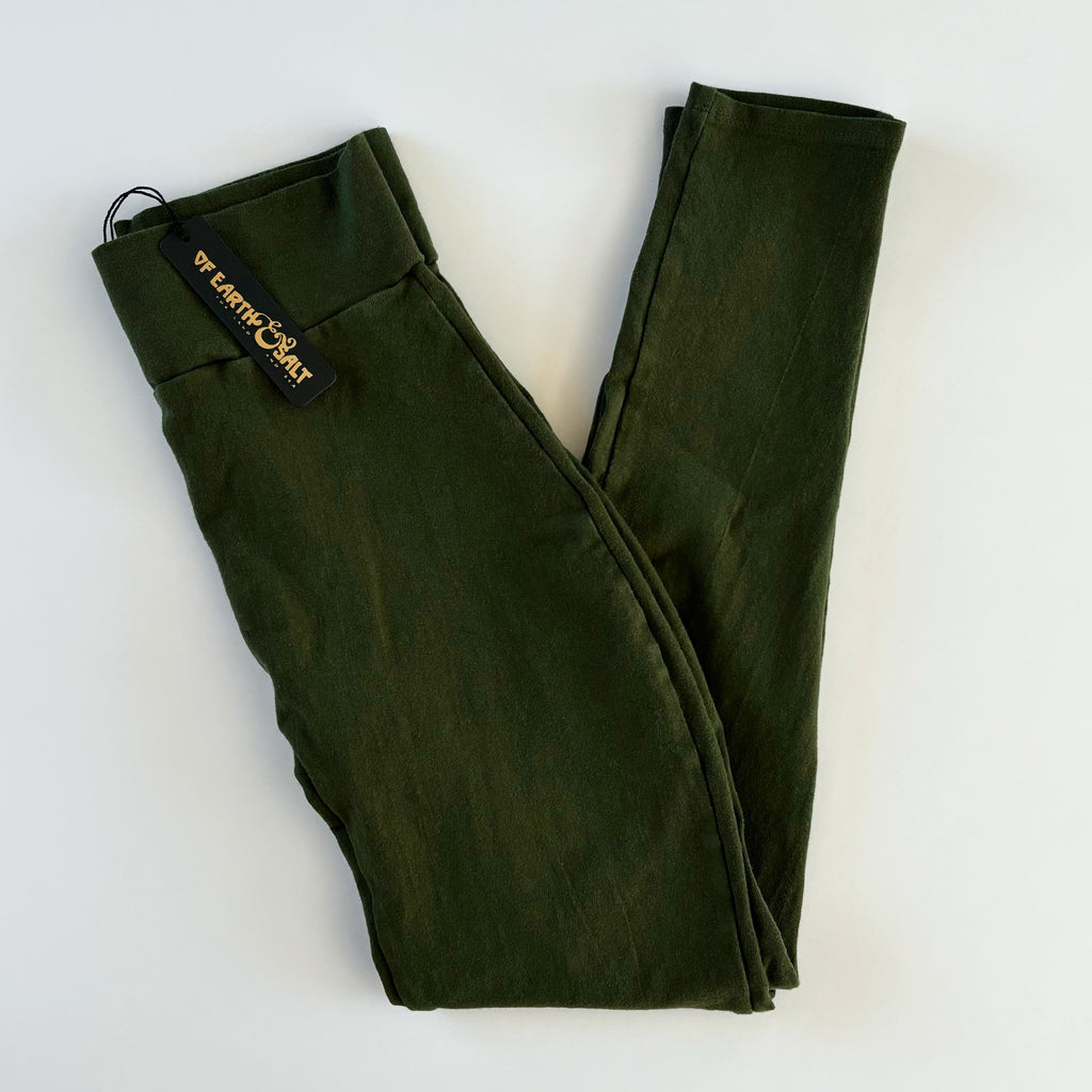 Hand-Dyed Leggings || Eastern Olive