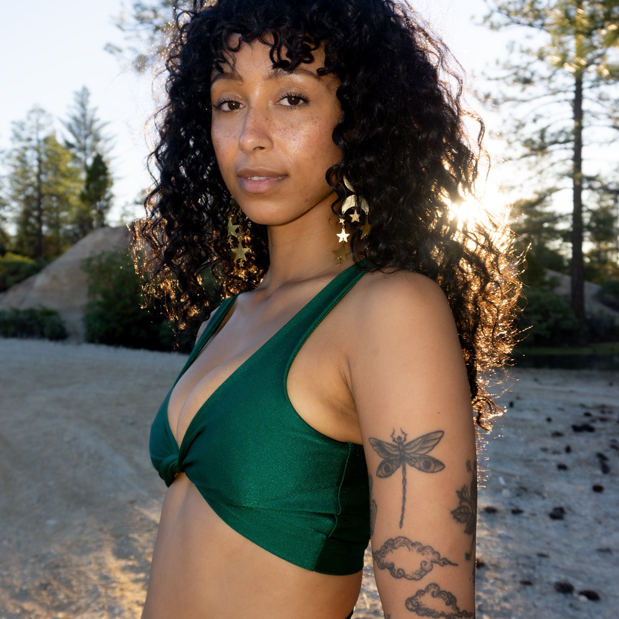 Swim Crop Tank || Emerald Bay