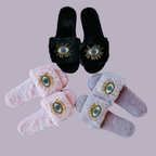 Beaded Eye Slippers