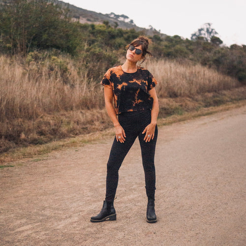 High Rise Cotton Leggings || Max Black