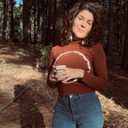 Mock Turtleneck || Solar Eclipse ||  Cognac