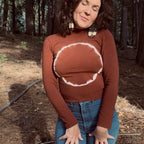 Mock Turtleneck || Solar Eclipse ||  Cognac