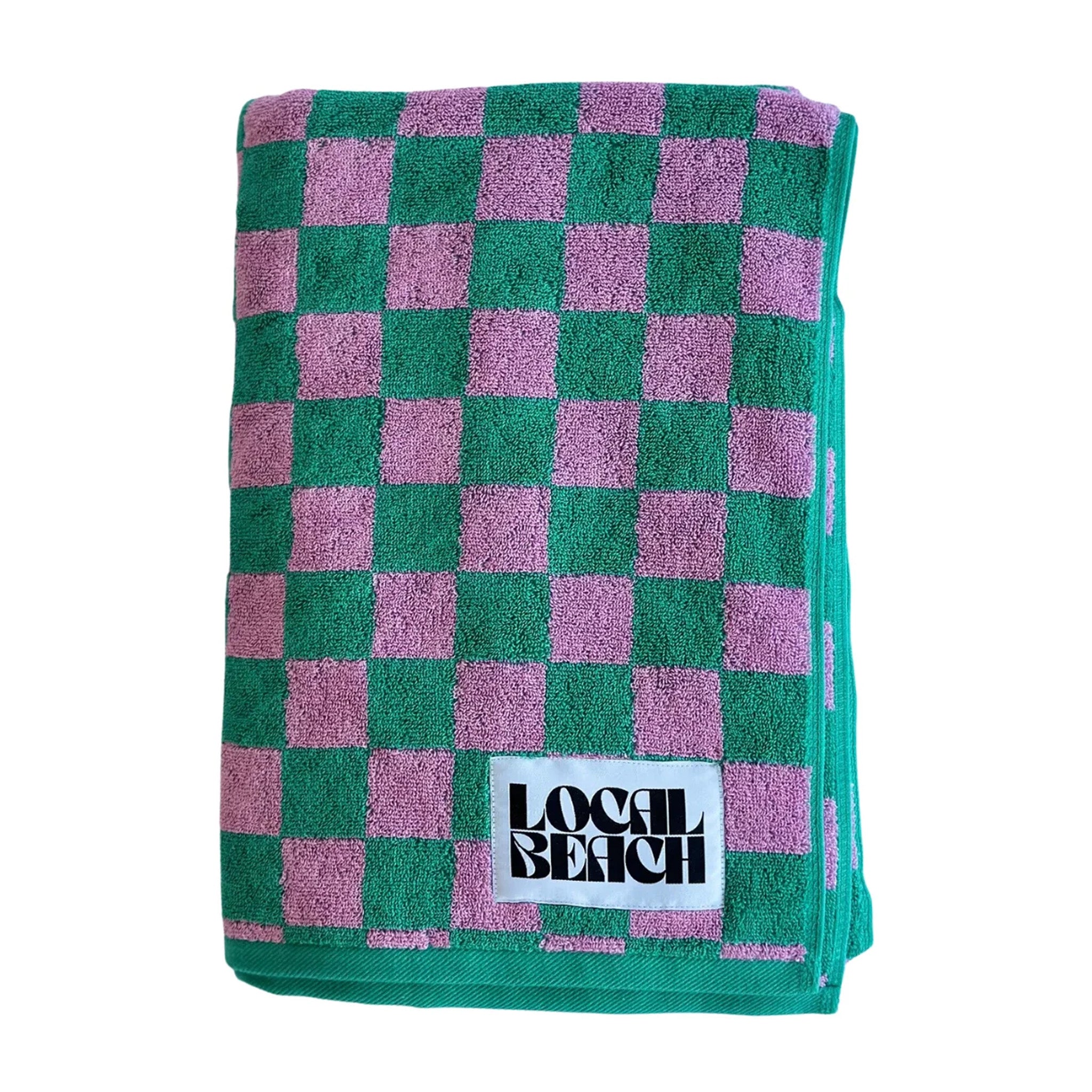 Checkered Beach & Bath Towel