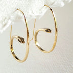 Snake Spiral Hoop Earrings