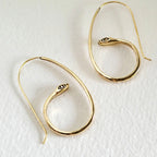 Snake Spiral Hoop Earrings