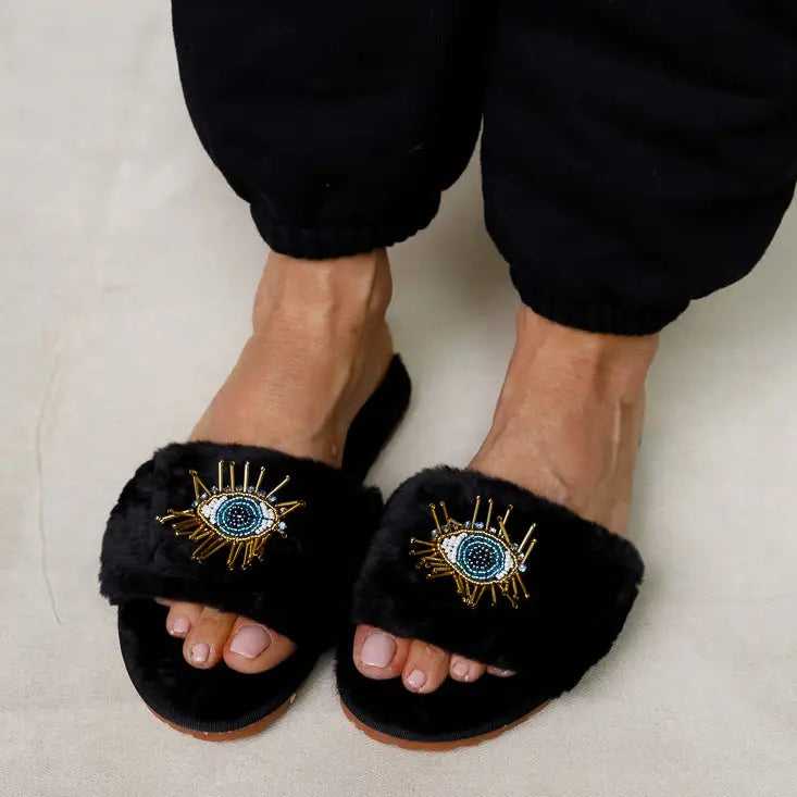 Beaded Eye Slippers