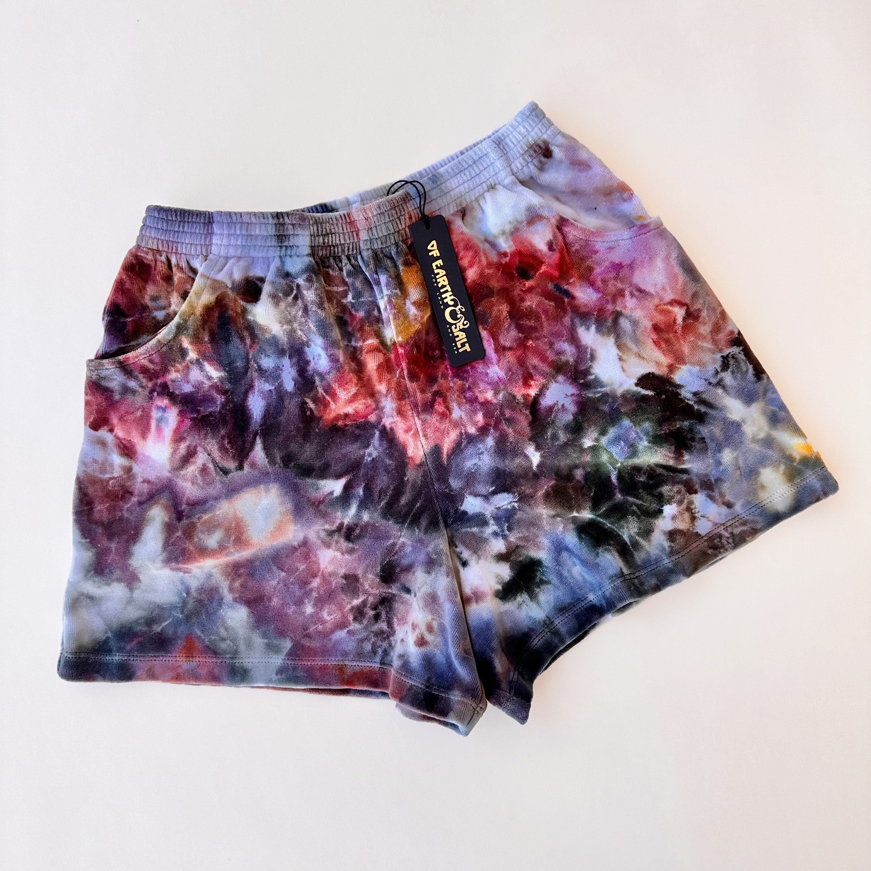 Velour Jogger Shorts || Ocean Jasper || FINAL SALE