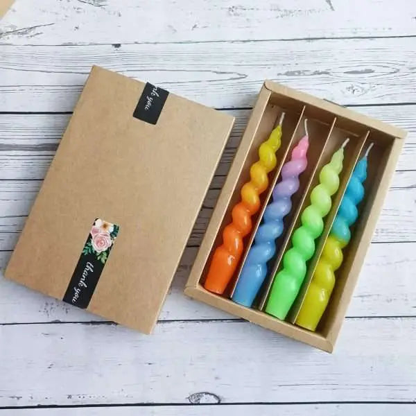 Spiral Taper Candles || Gradient