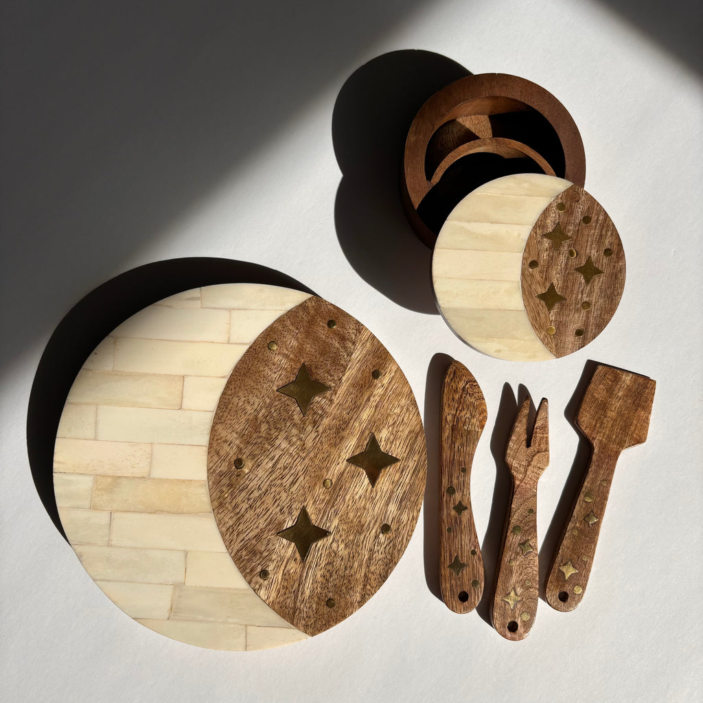 Cheese Board & Cheese Knife Set