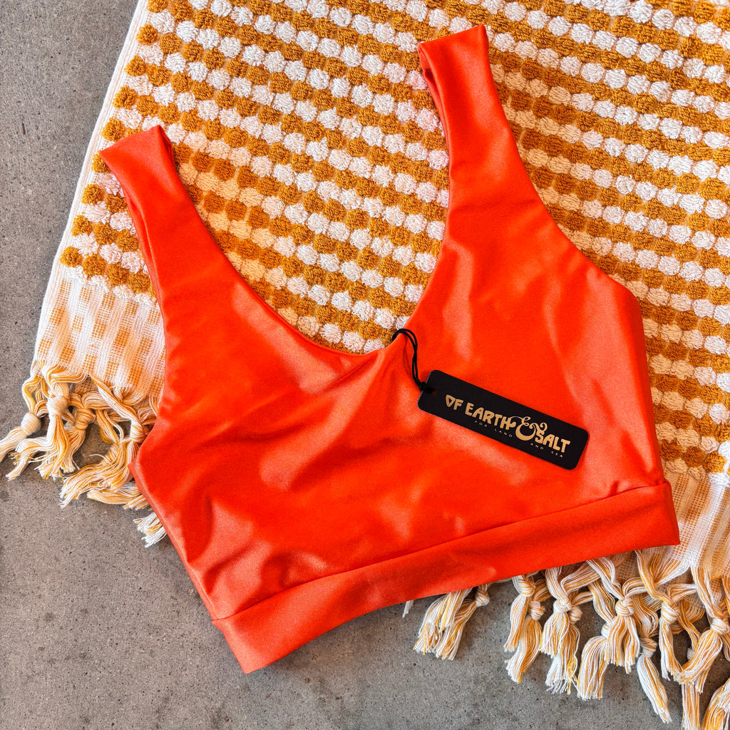 Swim Crop Tank || Tequila Sunrise