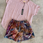 Velour Jogger Shorts || Ocean Jasper || FINAL SALE