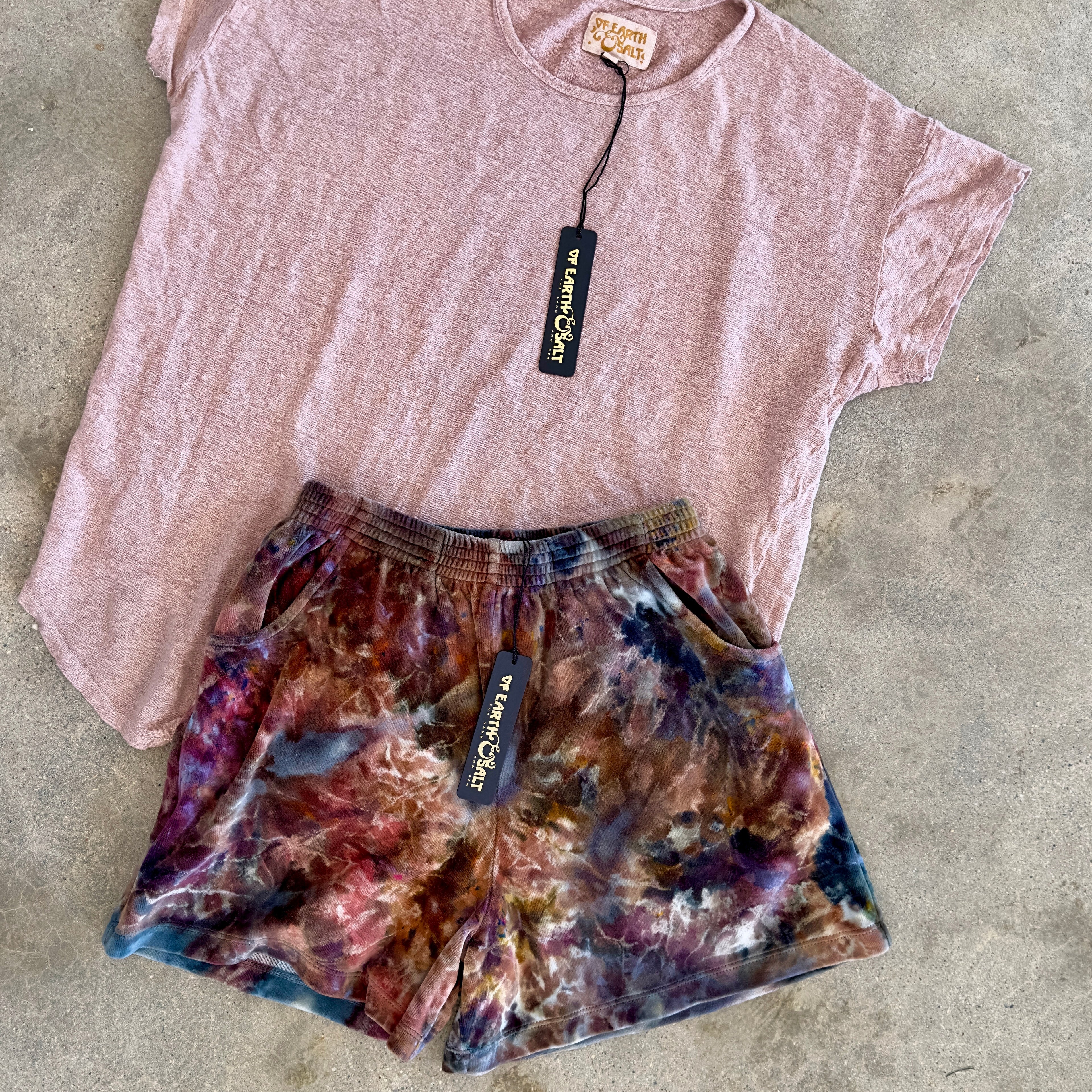 Velour Jogger Shorts || Ocean Jasper || FINAL SALE