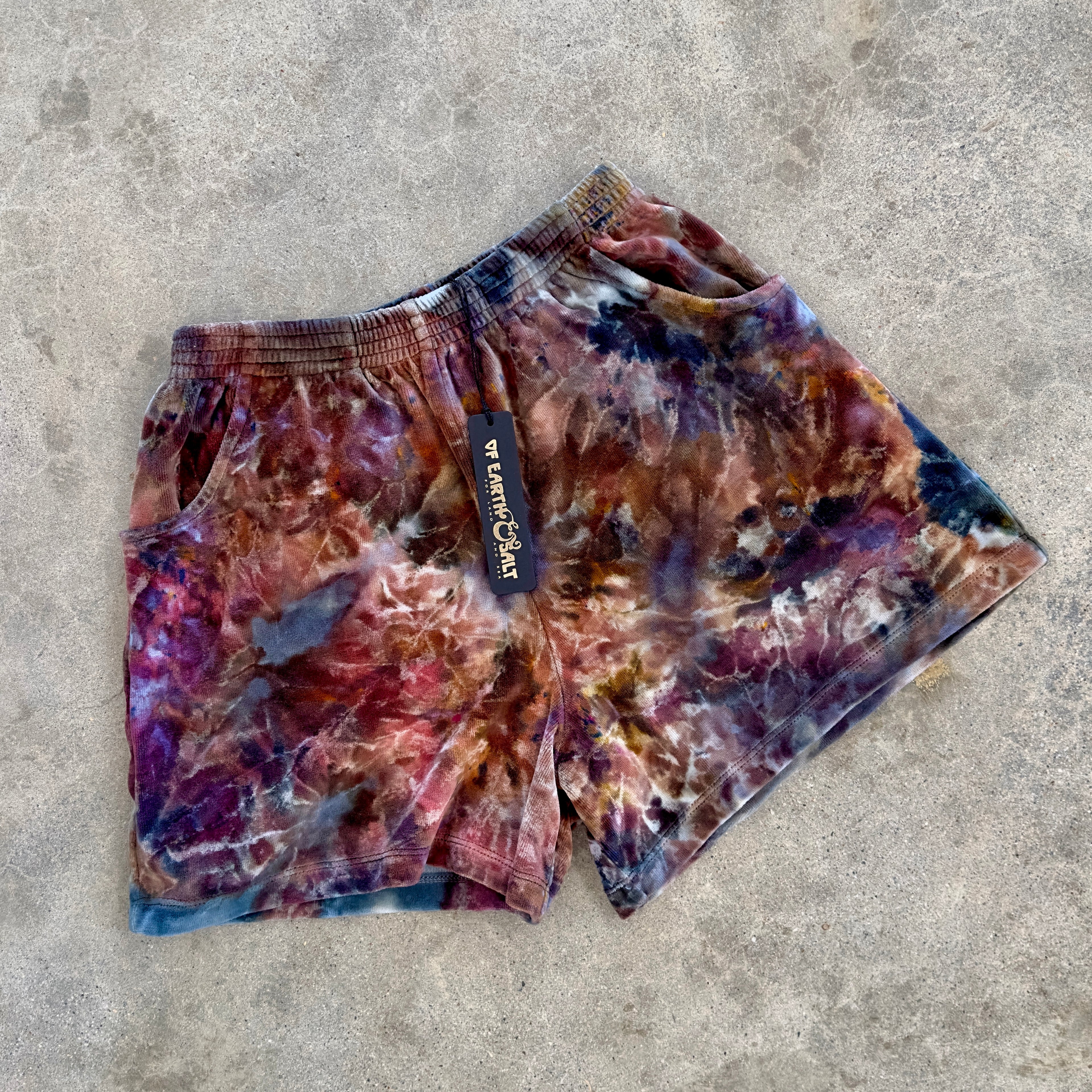 Velour Jogger Shorts || Ocean Jasper || FINAL SALE