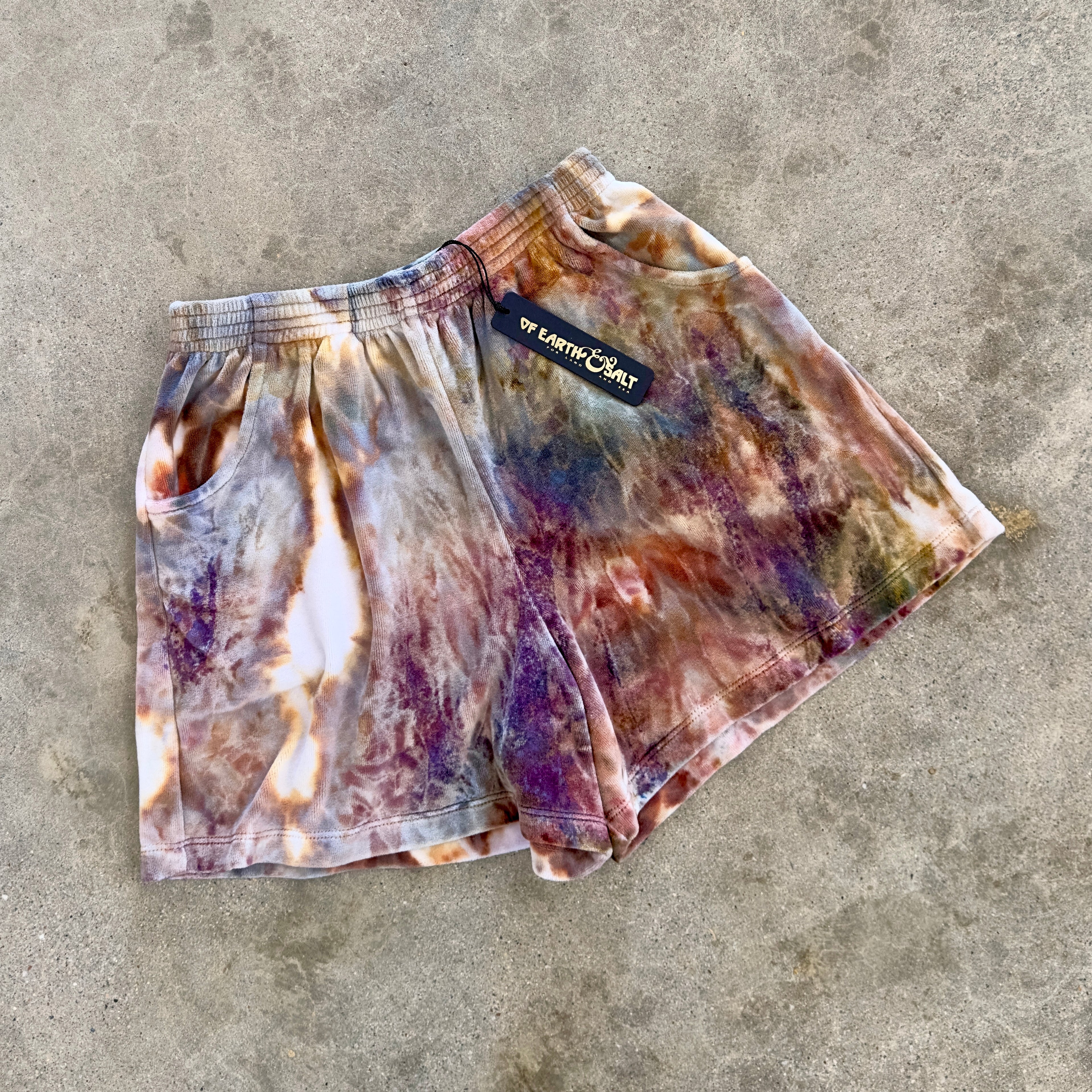 Velour Jogger Shorts || Ocean Jasper || FINAL SALE