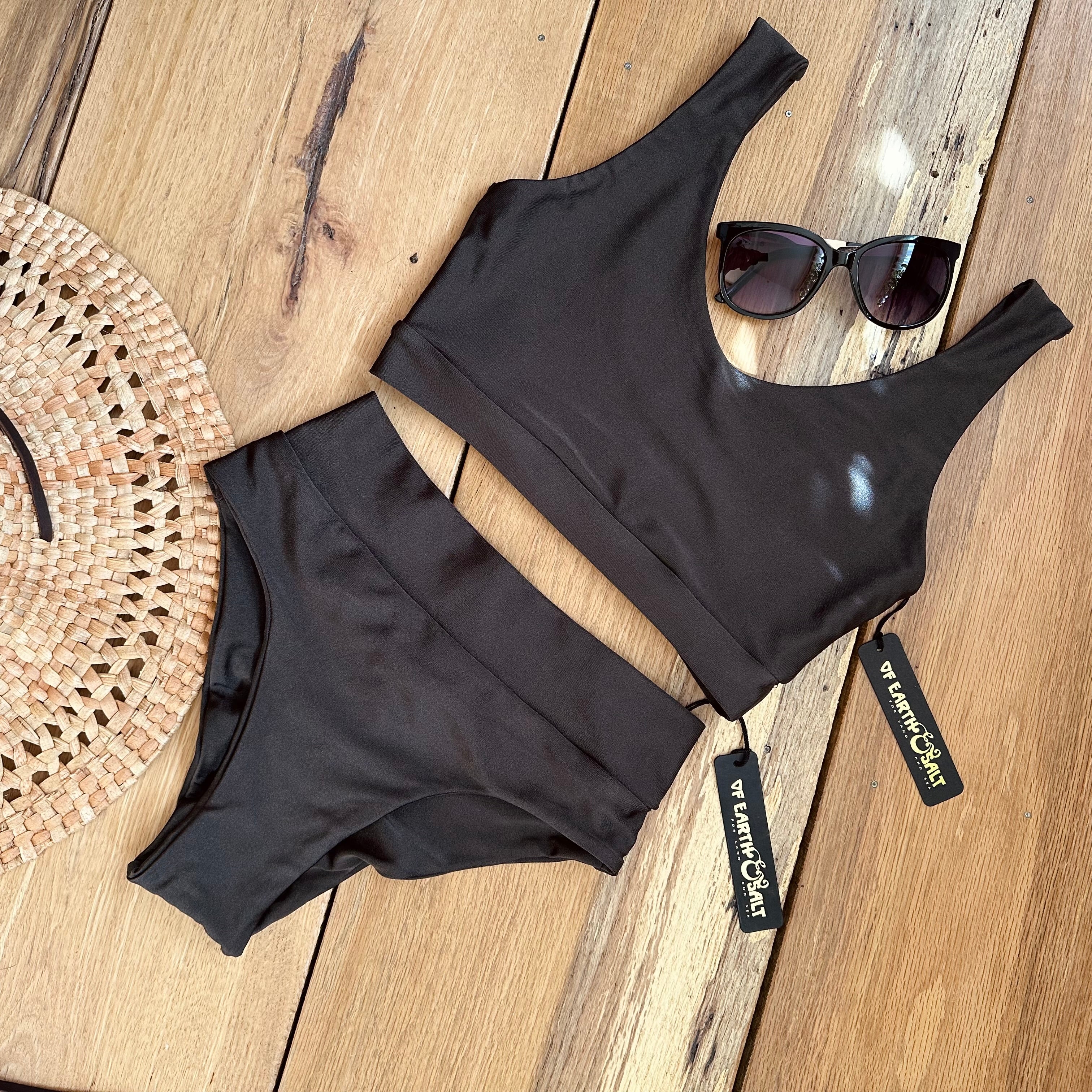 Swim Crop Tank || Hazelnut