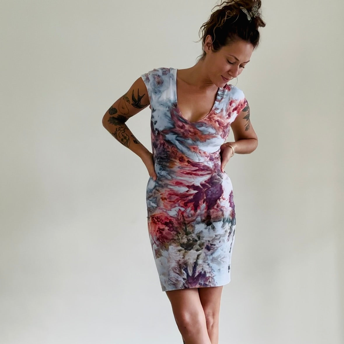 Maya Slip Dress || Ice Dye || Ocean Jasper