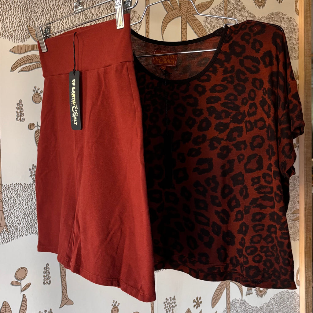 Up-Cycled Leopard Tee || Distressed Hand-Dyed Dead-Stock