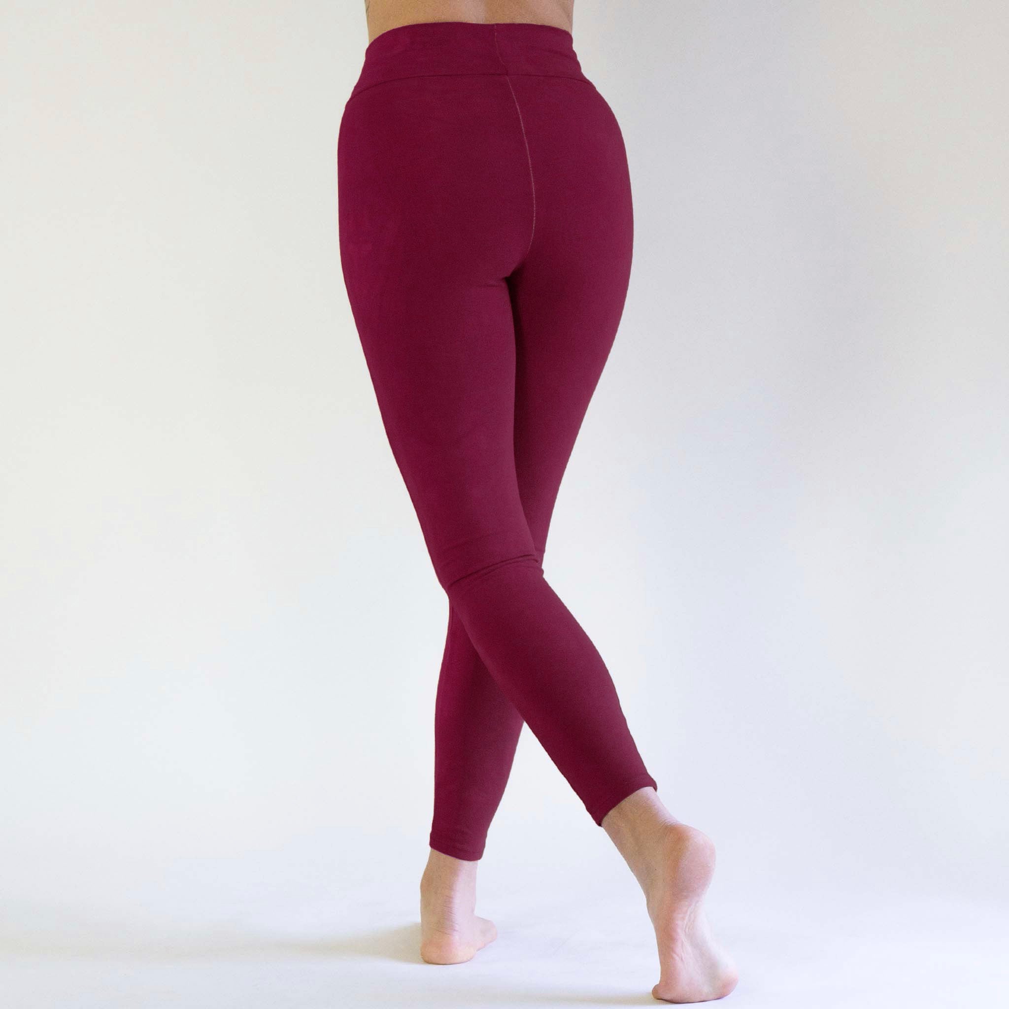 Hand-Dyed Leggings || Red Wine