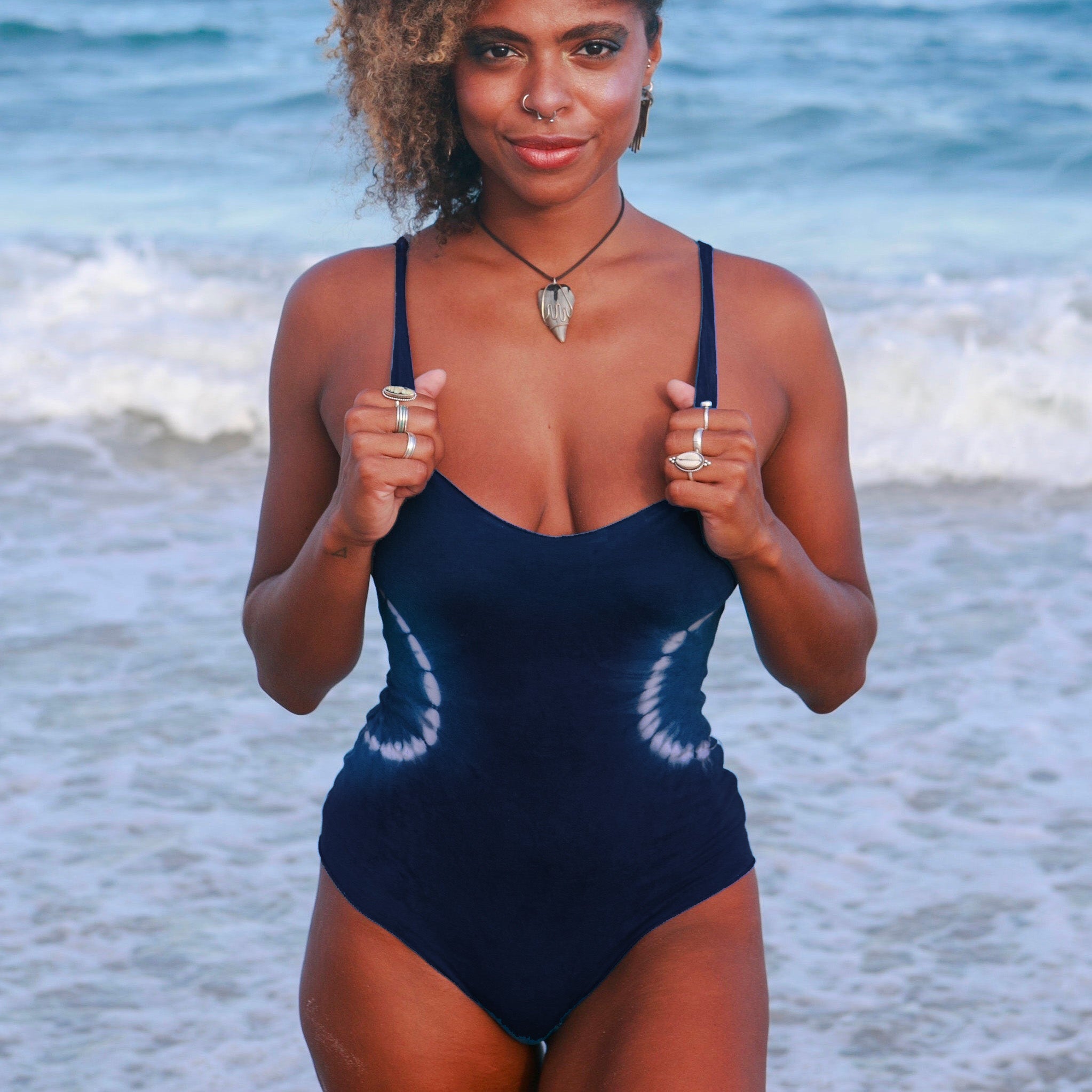 Sola Onesie || Circles || Lapis