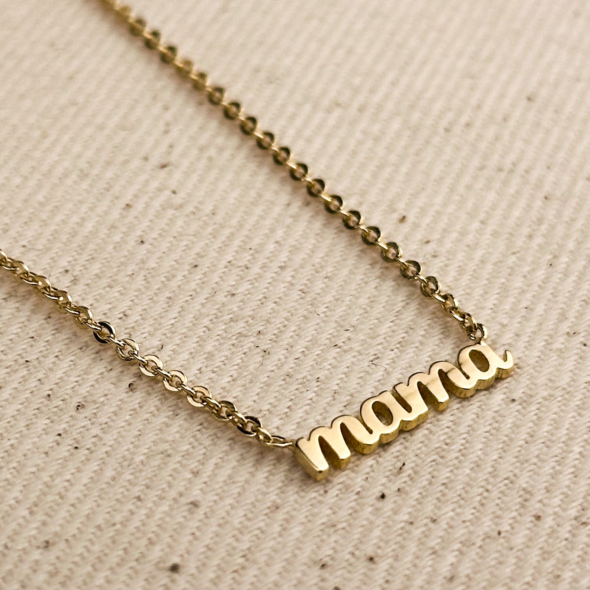 18k Gold Mama Necklace