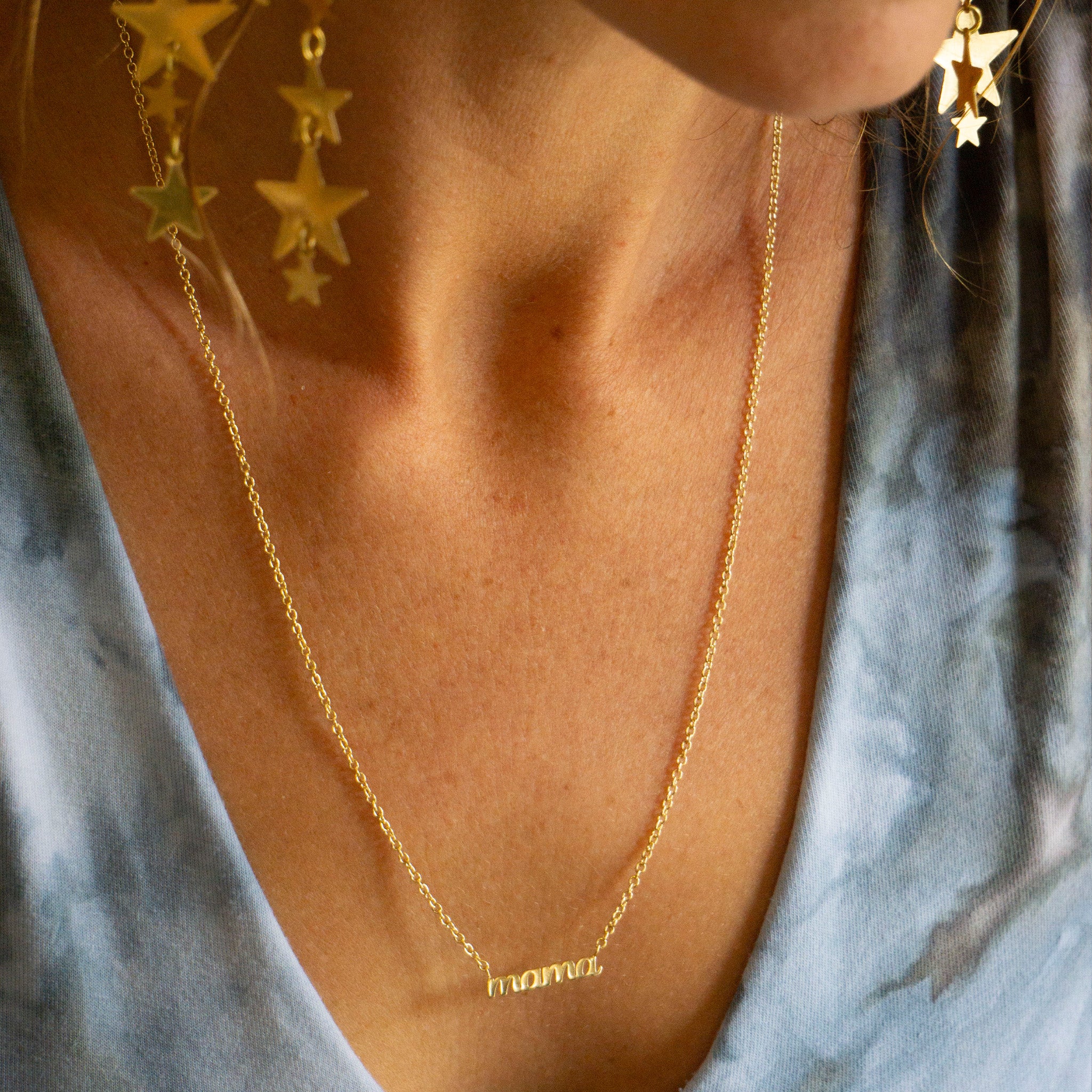 18k Gold Mama Necklace