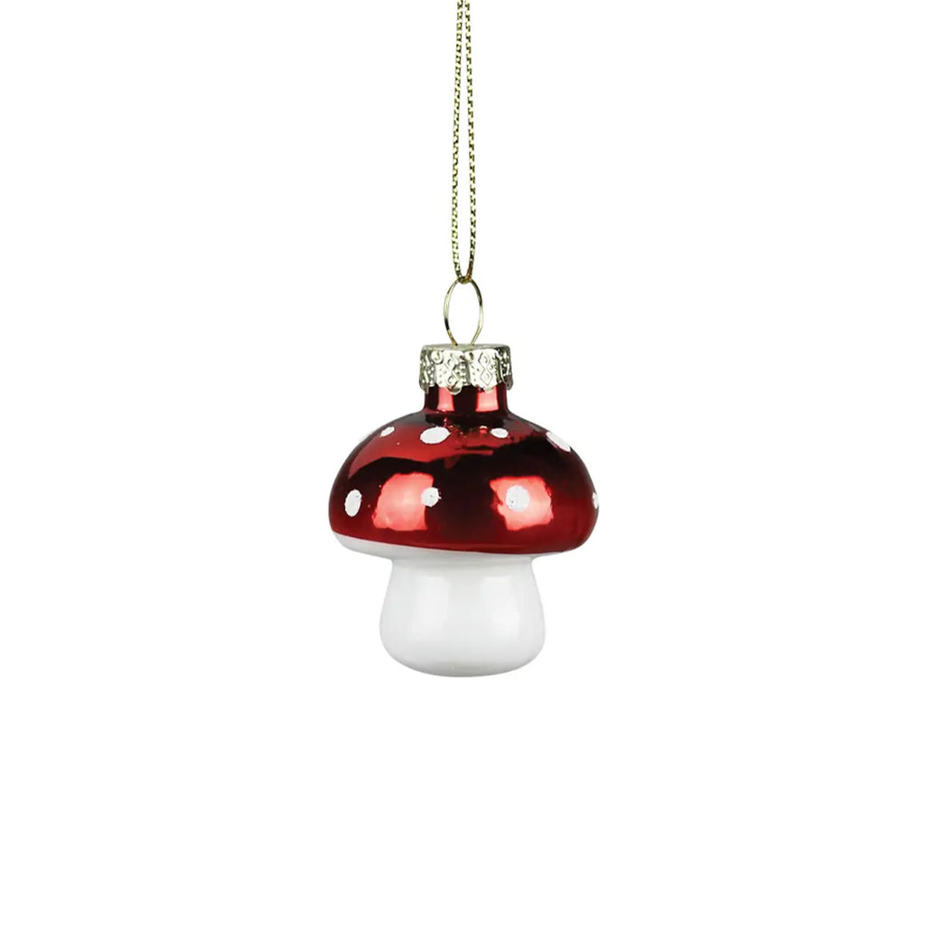 Mushroom Glass Ornament