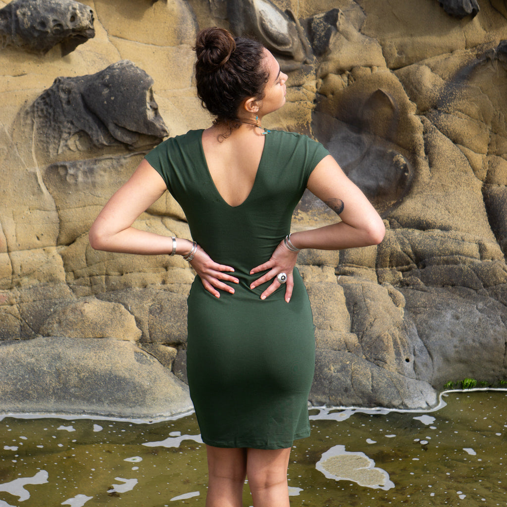 Maya Slip Dress  || Eastern Olive
