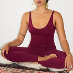 Hand-Dyed Leggings || Red Wine