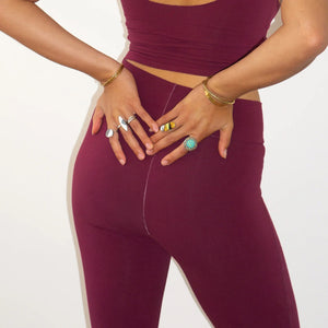 Hand-Dyed Leggings || Red Wine