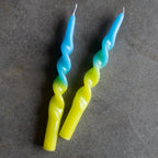 Spiral Taper Candles || Dip Dyed