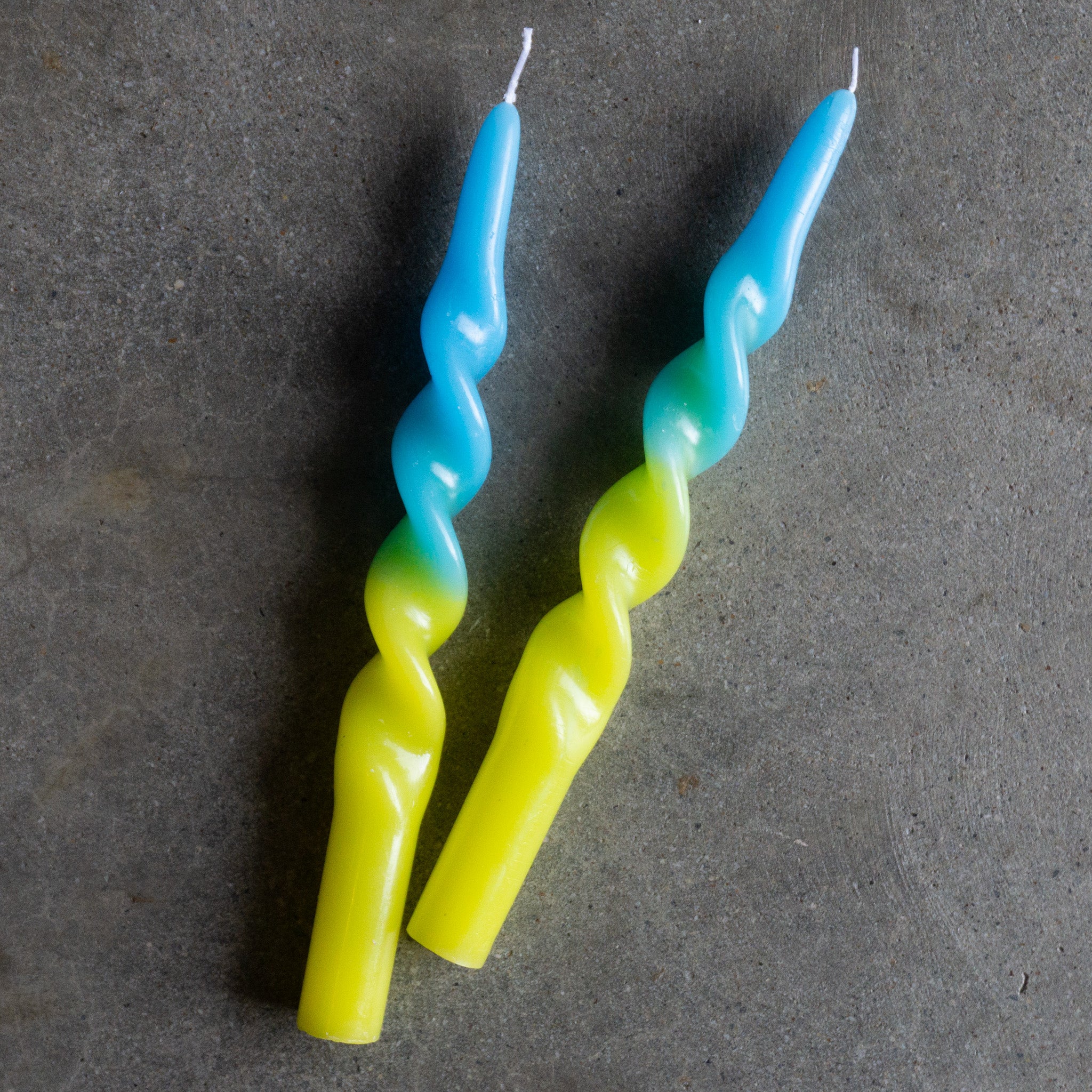 Spiral Taper Candles || Dip Dyed