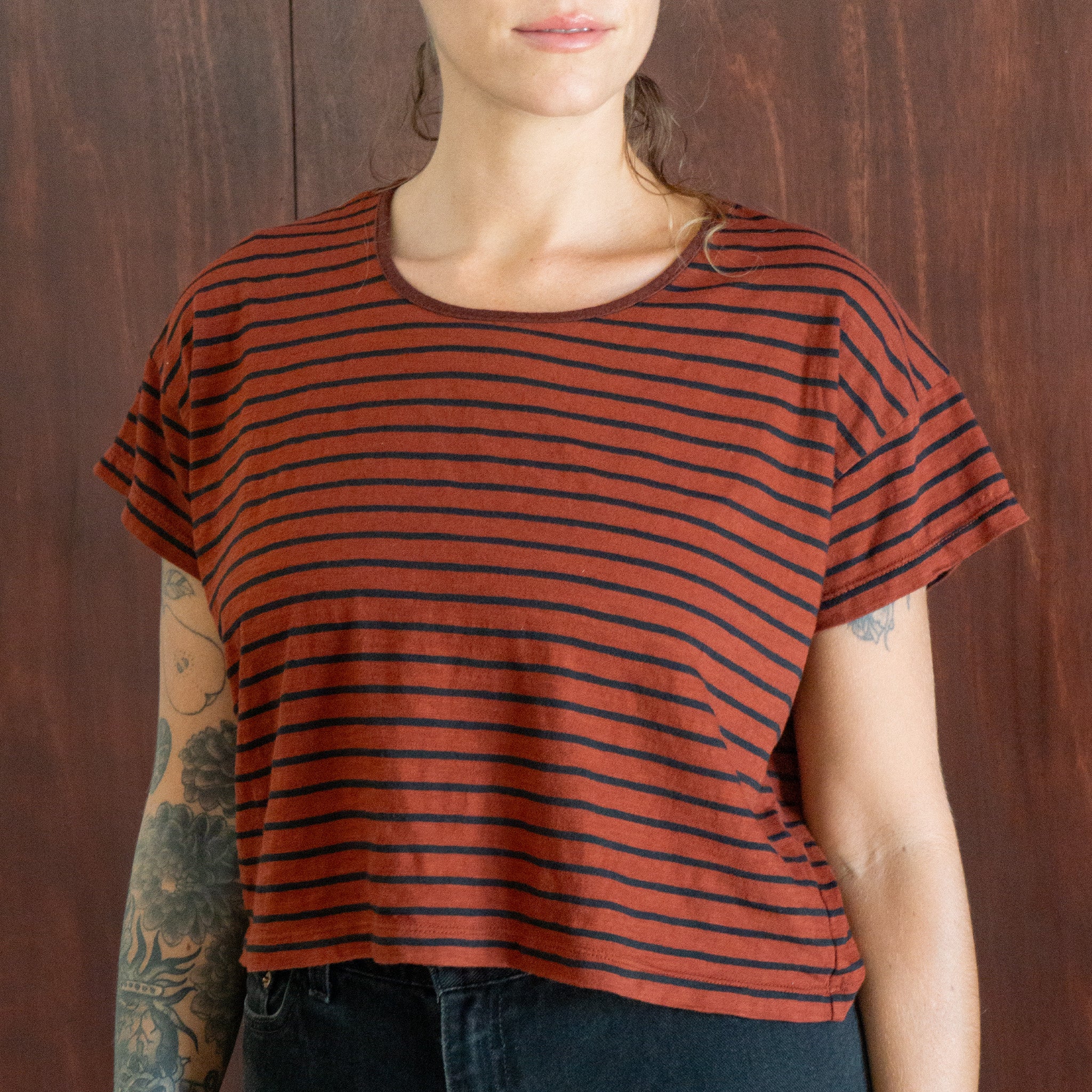 Anai Crop || Clove Stripe
