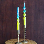 Spiral Taper Candles || Dip Dyed
