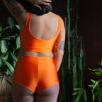 Swim Crop Tank || Tequila Sunrise