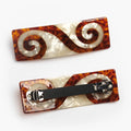 Twin Spiral French Barrette || Tortoise