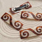 Twin Spiral French Barrette || Tortoise