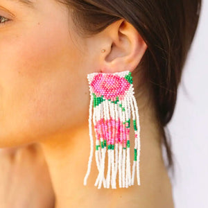 Rose Garden Beaded Earrings