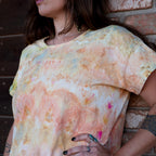 Organic Cotton Drop Hem || Ice Dye || Limestone || FINAL SALE