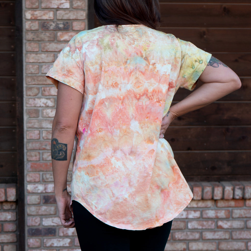 Organic Cotton Drop Hem || Ice Dye || Limestone || FINAL SALE