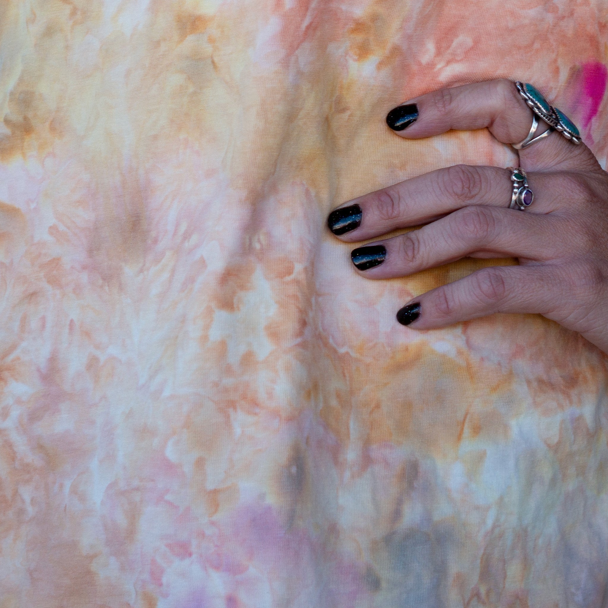 Organic Cotton Drop Hem || Ice Dye || Limestone || FINAL SALE