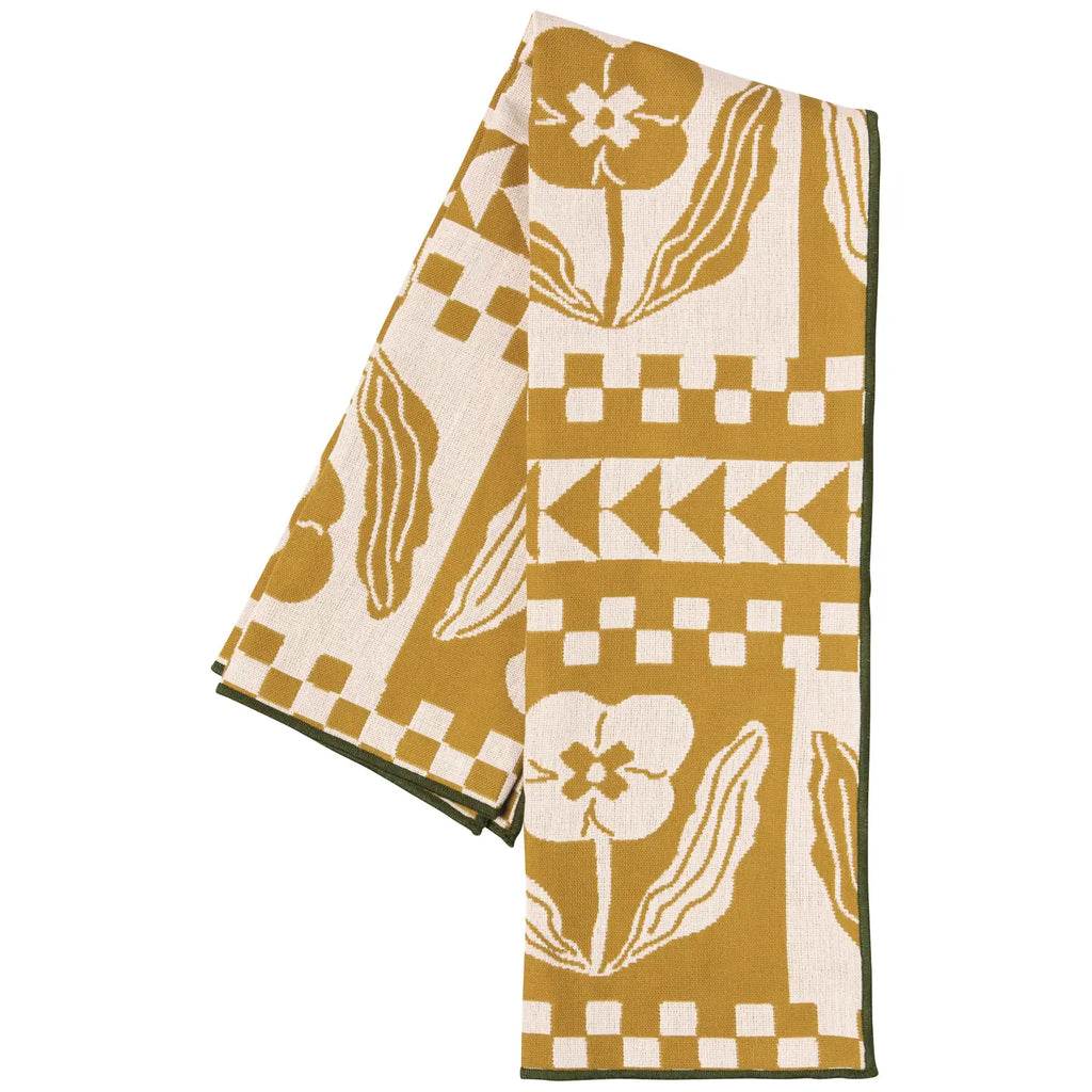 Yellow Pansy Double Cloth Dishtowel