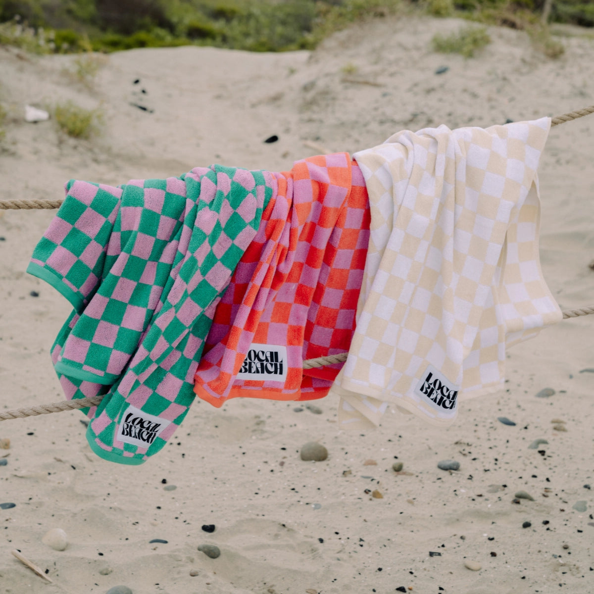 Checkered Beach & Bath Towel