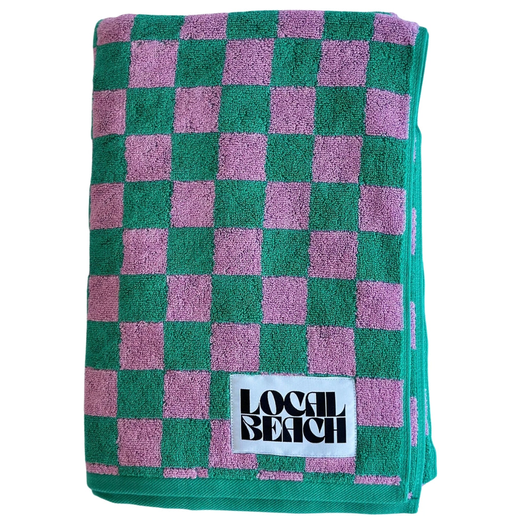 Checkered Beach & Bath Towel