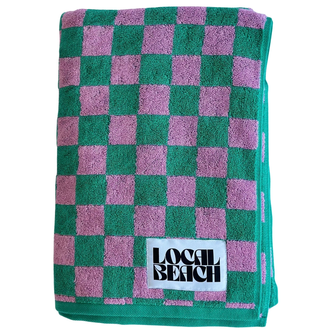 Checkered Beach & Bath Towel