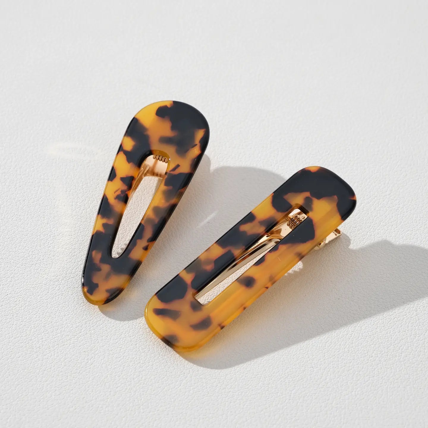 Printed Barrette Hair Clips || Set of 2
