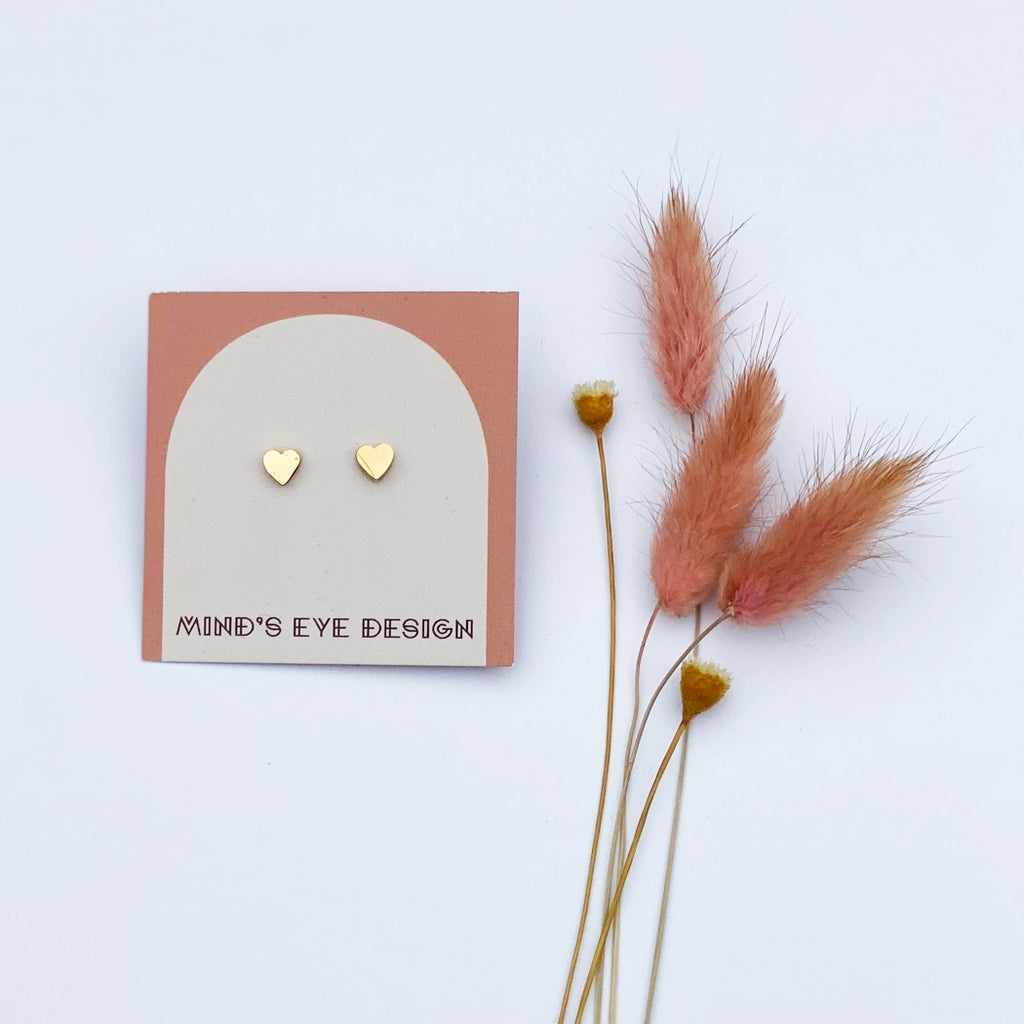 Tiny Heart Studs